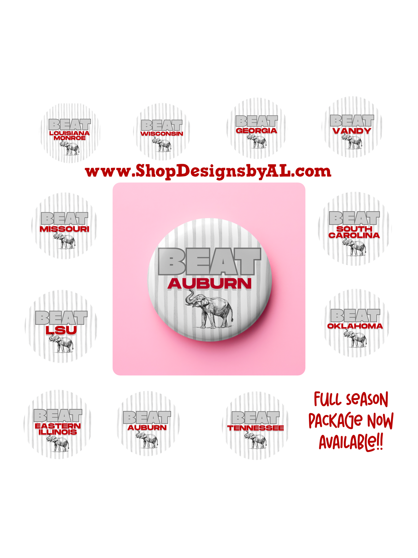 2025 Alabama Full Season Button Package
